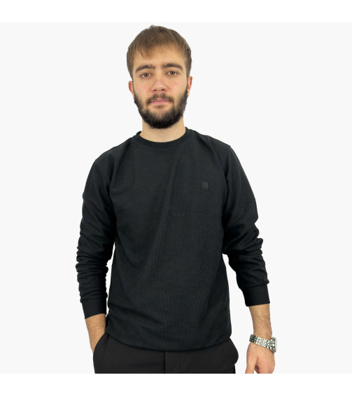 SİMİT YAKA JAKARLI SWEAT
